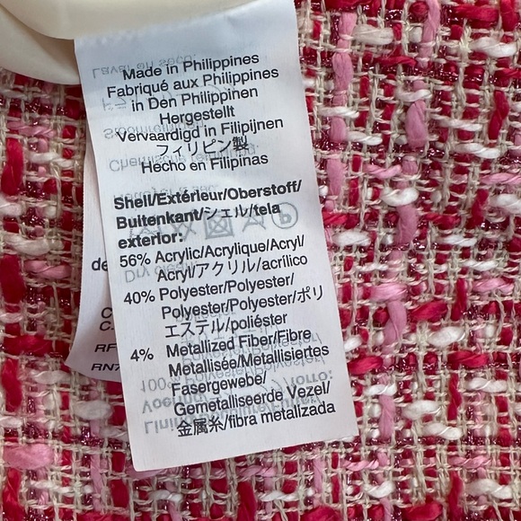J. CREW ~ Pink and White Textured Tweed Dress w/Raspberry Metallic Threads - Picture 6 of 8